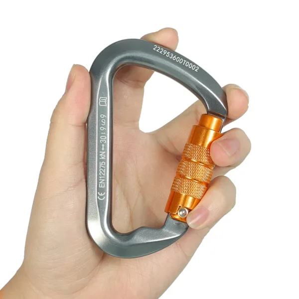 Xinda Outdoor Carabiner Rock Climbing Mountain Landing 30kN High Altitude Operation Equipment Aluminum Alloy Safety Buckle Hook - Image 2