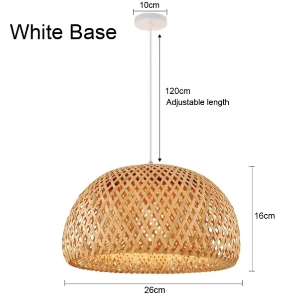 Bamboo Hanging Lamp Pendant Ceiling Light Rattan Wicker Lustre Hand Knit Braiding Suspended Home Dining люстра потолочная - Image 18