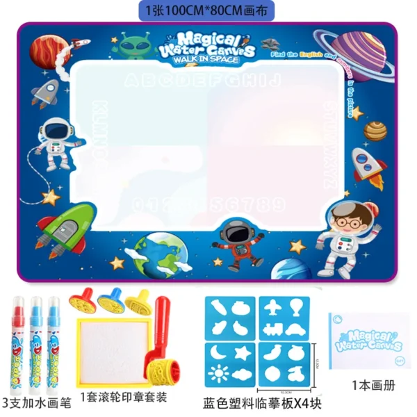 Magic Water Canvas Coloring Doodle, Reusable Magic Pens, Montessori Painting Board, Educational Toys - Image 2