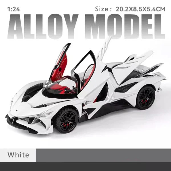 New 1:24 Apollo Evo Alloy Car Model Simulation Sound And Light Pull Back Toy Car Metal Sports Car Boys Collection Ornaments Gift - Image 2
