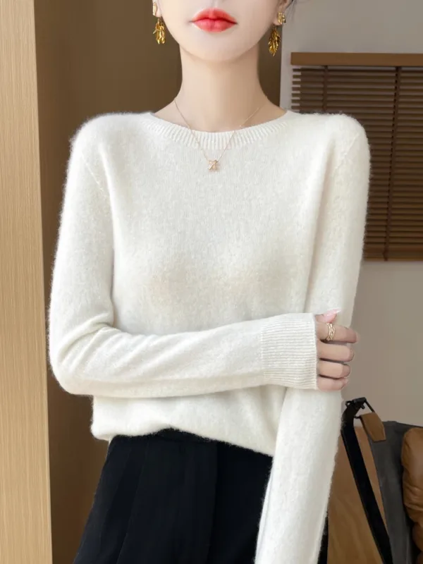 Woolen Sweater Round Neck 2024 Women's Autumn and Winter New Soft VersatileTop Casual and Fashionable Outerwear Top - Image 20