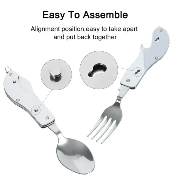 Foldable Camping Supplies Tableware Combination Outdoor Portable Multifunction Equipment Travel Camp Cooking Supplies Hiking - Image 3