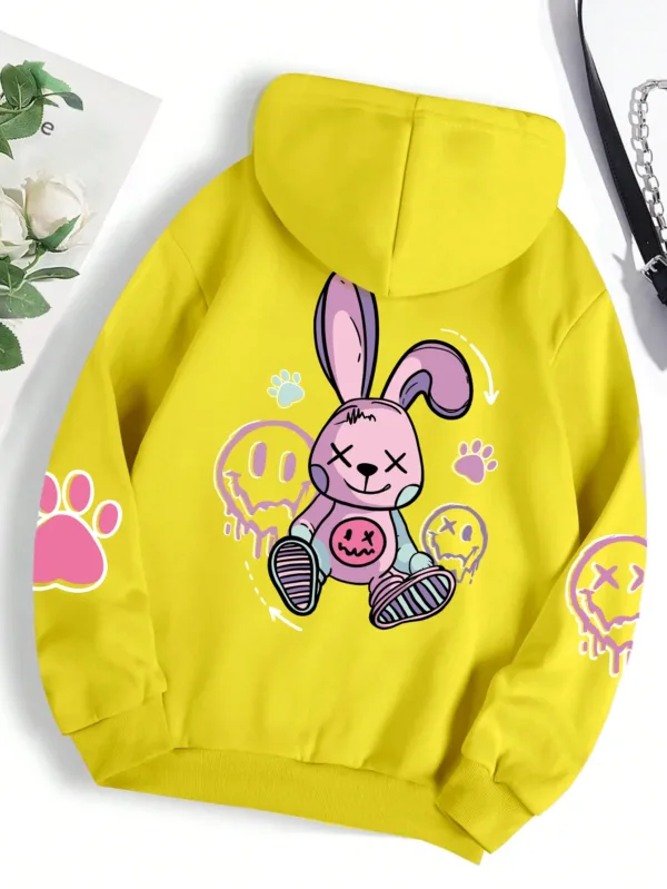 Hip Hop Street Casual Printing Hooded Women Fleece Warm Hoodies Fashion Fur-liner Hoodie S-XXL Tops Woman