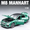 1:32 BMW M8 IM Supercar Alloy Diecasts & Toy Vehicles Metal Toy Car Model Sound and light Collection Kids Toy - Image 5