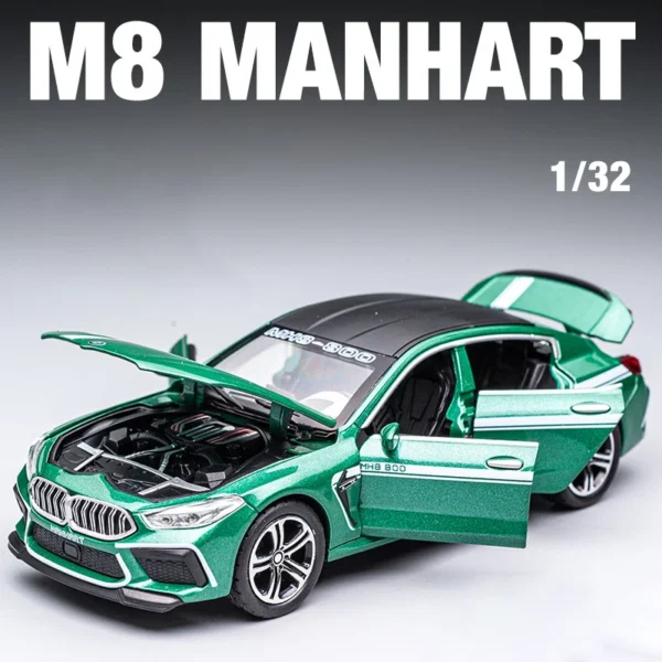 1:32 BMW M8 IM Supercar Alloy Diecasts & Toy Vehicles Metal Toy Car Model Sound and light Collection Kids Toy - Image 5
