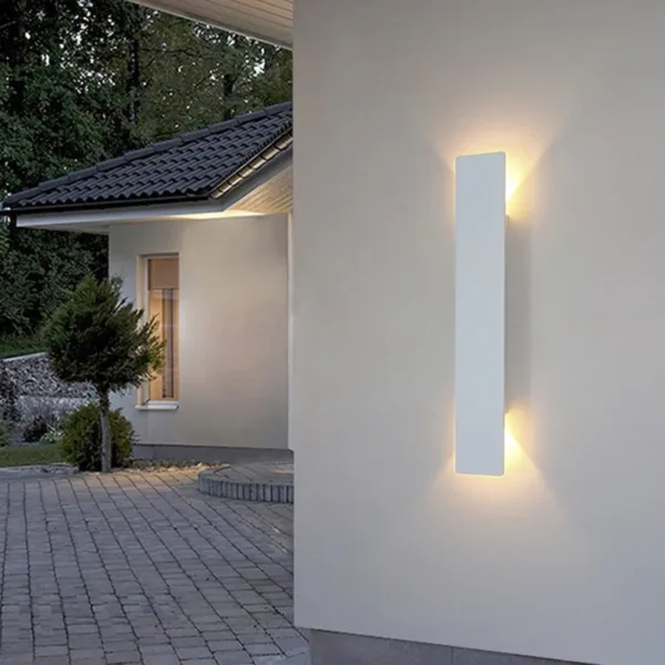 Waterproof LED Strip Aluminum Wall Lamp, Outdoor Lighting Fixtures, Bedroom Lights, Black, 6W, 18W - Image 2