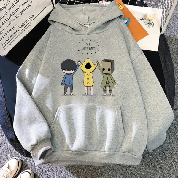 Little Nightmares Fleece Anime Hoodies Aesthetic Manga Sweatshirts Graphic Men/women Clothes Harajuku Pocket Streetwear Printed - Image 12