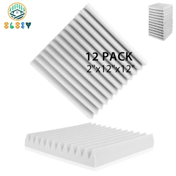 Soundproofing Studio 12 Pack, KTV Sound Absorbing Foam Panels Sponge Pad, House Isolation Wall Soundproof Foam Home Decoration - Image 3