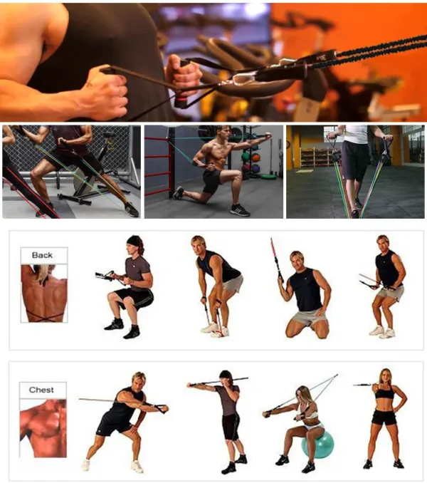 Resistance Bands With Handles Yoga Pull Rope Elastic Fitness Exercise Tube Band For Home Workouts Strength Trainin Tensioner - Image 4