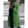Wool Blend Women's Coat Outerwears Winter Warm Female Jackets Single Breasted Turn-down Collar Long Women's Clothes - Image 8