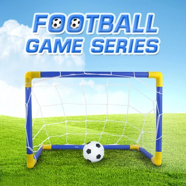 Mini Folding Soccer Goal Net Plastic Football Post Frame Set Indoor Outdoor Inflatable Sport Toys For Kids Team Games - Image 2