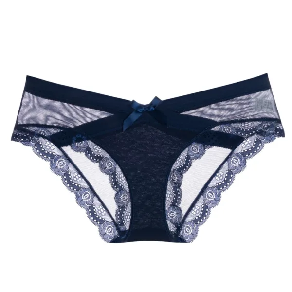 Hot Selling Maternity Pants Mesh Bow Solid Color Breathable Large Elastic Women's Panties Seamless Lace Low Waist V Briefs - Image 10