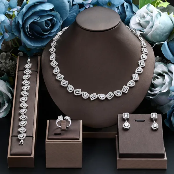 Zirconia Wedding Jewelry Set - Image 3