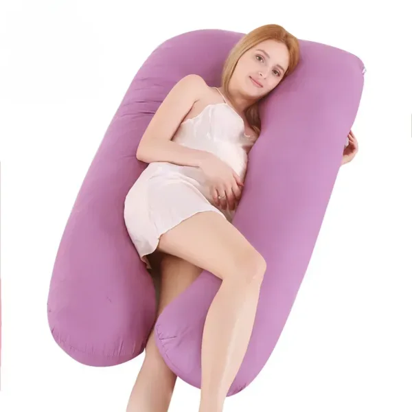 U-shaped Pregnancy Pillow Pure Cotton Lumbar Support Backrest Pillow Cushion for Pregnant Women Multi-function Full Body Pillow - Image 12