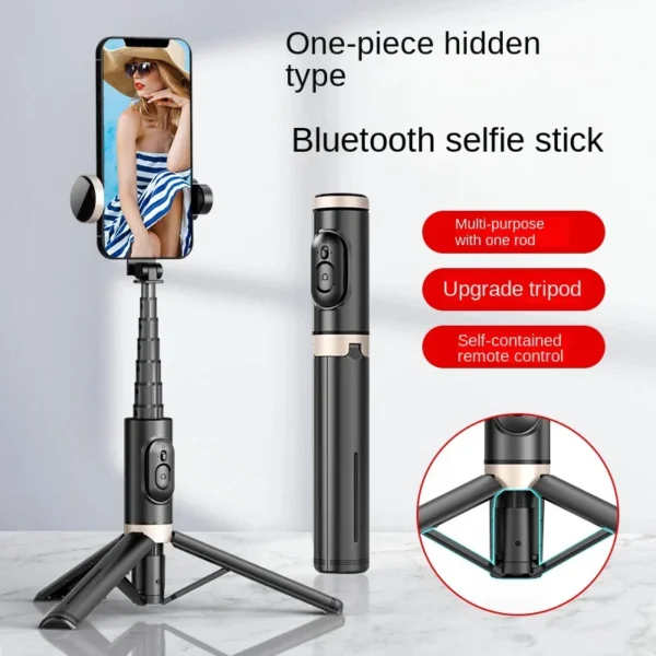 Xiaomi Selfie Stick Telescopic Rod Phone Tripod Mobile Stand Bluetooth Tripod Stand with Remote Control Ring Light Mini Tripod - Image 4