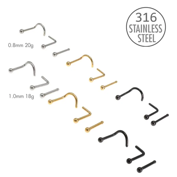 Nose Ring Studs Set - Image 10