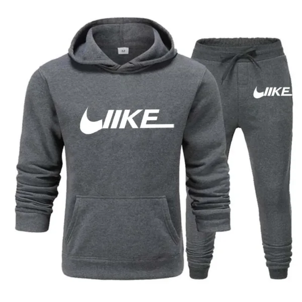 New sport brand 2-piece set sportswear hooded sweatshirt+drawstring pants hoodie running sportswear for men women - Image 2