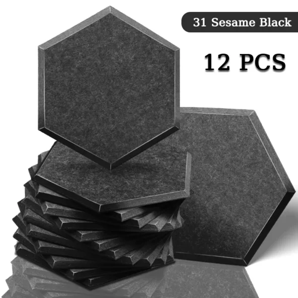 TOUO High Density Acoustic Panel 12pcs Soundproofing Panels Studio Acoustic Treatment Wall Sound Absorbing Bedroom Decoration - Image 29