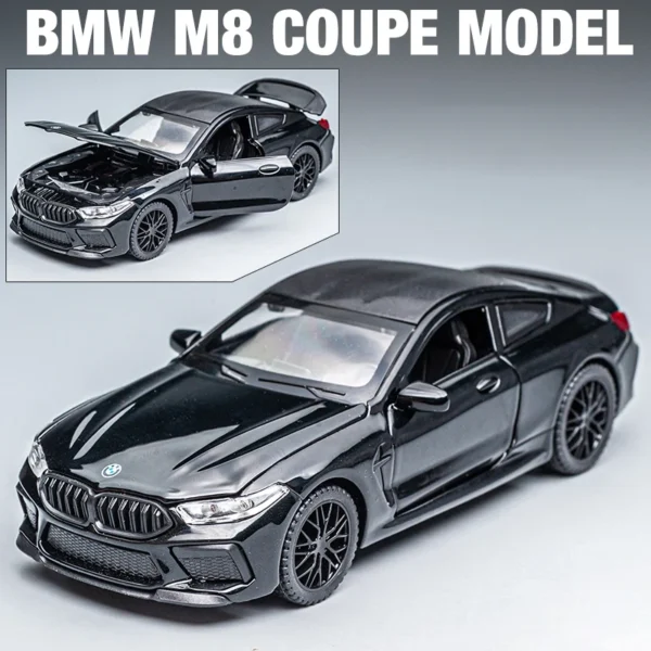 1:32 BMW M8 IM Supercar Alloy Diecasts & Toy Vehicles Metal Toy Car Model Sound and light Collection Kids Toy - Image 4