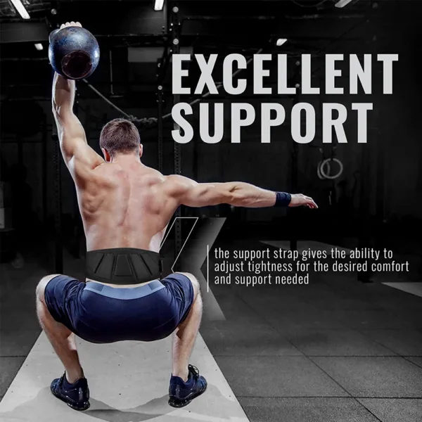 Sports Fitness Weight Lifting Waist Belts Gym Workout Lumbar Back Support, Powerlifting, Strength Training, Squat, Weightlifting - Image 5