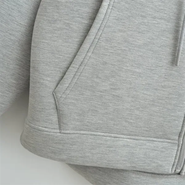 KEYANKETIAN Winter New Women's Zipper Hoodie High Street Unisex style Double Pockets Oversize Loose Sweatshirts Outerwear Top - Image 6