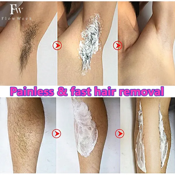 Painless Hair Removal Underarm Private Facial Body Leg Hair Remove Cream Skin Care Powerful Beauty Hair Removal For Men Women - Image 4