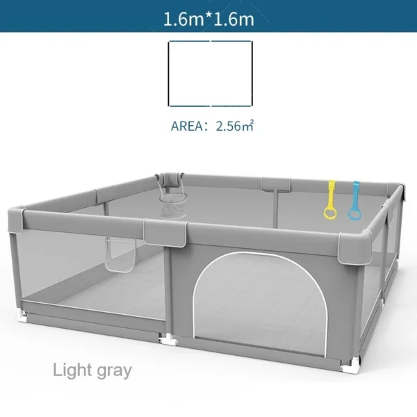 IMBABY Baby Playpens Light Gray Corralito for Baby Playground with Pull Ring Child Safety Barrier Fence Ball Box Game Playpen - Image 15