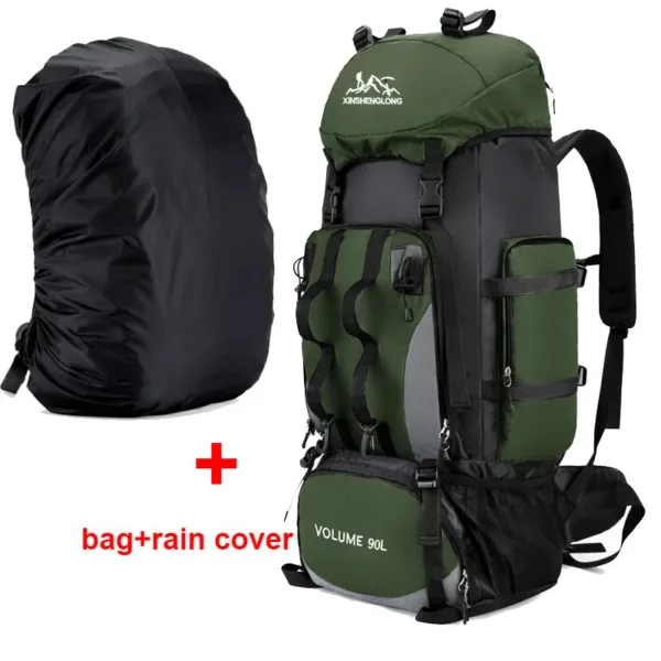 90L Waterproof Hiking Camping Backpack Trekking Bag Rucksack Large Capacity Travel Outdoor Sports Bags Camping Equipment Men - Image 12