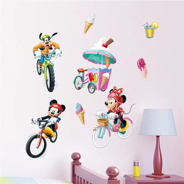 Cartoon Disney Mickey Mouse Minnie Baby Sleep Wall Sticker For Kids Room Decoration Wallpaper Cute Self-Adhesive DIY Mural Decal - Image 21