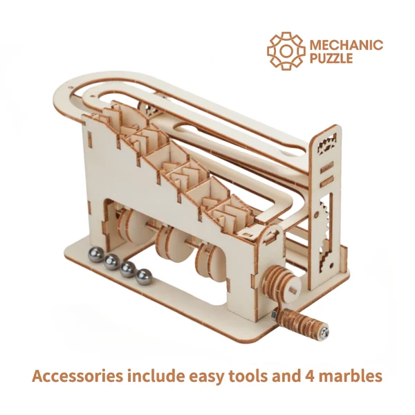 wooden 3d puzzle DIY Building blocks Kit Montessori Educational Toys Best marble run board games for adults giftly For Kids - Image 3