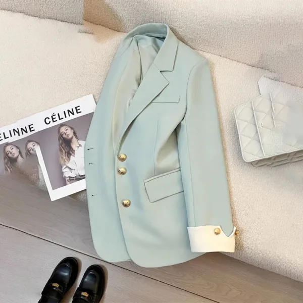 Autumn Winter Office Lady Blazer Jacket Women 2024 Fashion Long Sleeve Coat Woman Blazers Feminino New In Outerwears Casual - Image 2