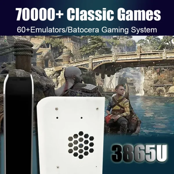 LZAKMR 500GB Retro Game Console M15 Batocera 3865U 70000+Games For Wii PS2 PSP GameCube N64 Wireless handle Children's Gift - Image 3