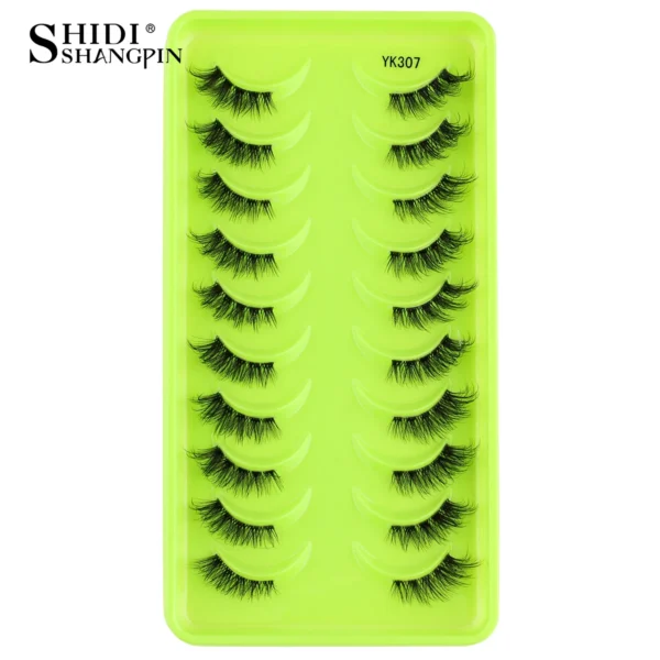 SHIDISHANGPIN 5/10Pairs False Lashes Cat Eye Eyelashes Eyelash Extension 3D Mink Half Lashes Natural Makeup faux Cils maquiagem - Image 24