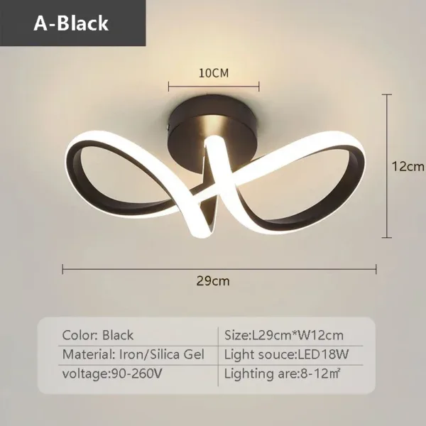 Modern LED Ceiling Light Corridor Lighting Fixture Minimalist Line Lamps Aisle Entryway Staircase Corner Indoor Decor Led Lustre - Image 4