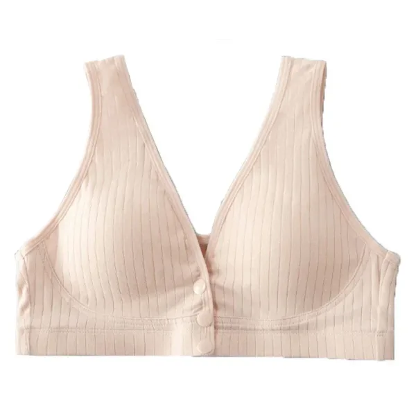 Pure Cotton Nursing Bra Women's Breastfeeding Maternity Underwear Women Pregnancy Plus Size Bralette Gather Crop Top Women - Image 8