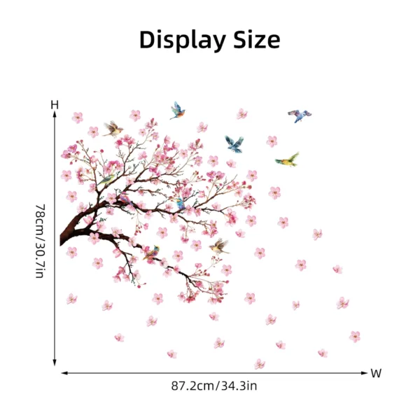 Watercolour Bird Flower Wall Stickers Living Room Decoration for Bedroom Wall Decals Kids Room Baby Nursery Home Decor Girl Gift - Image 3