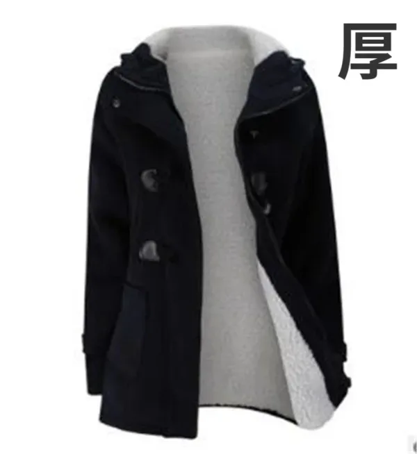 Fashion Autumn Winter Hoodies Women Thick Coat Sweatshirt Women Clothes Casual Hooded Zipper Button Hoodie Streetwear Outerwear - Image 12