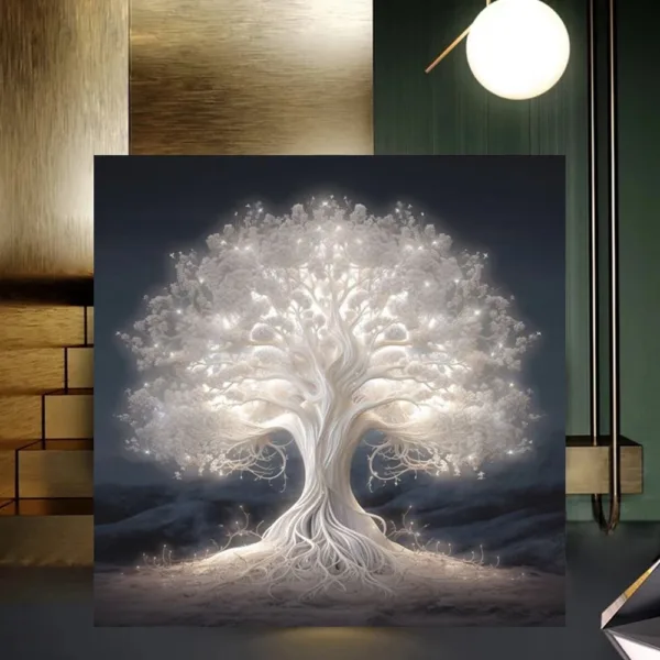 Fantasy White Tree Of Life Poster Prints For Living Room Home Decor Abstract Mythic Life Tree Canvas Painting Wall Art Aesthetic - Image 12