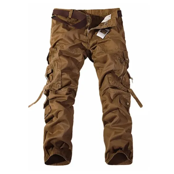 Tactical pants men‘s Multi-pocket washed overalls men loose cotton pants male cargo pants for male casual trousers - Image 3