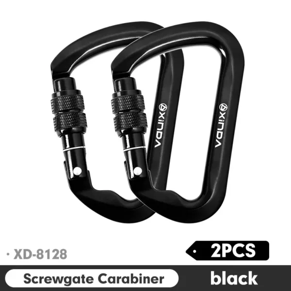 Xinda Outdoor Carabiner Rock Climbing Mountain Landing 30kN High Altitude Operation Equipment Aluminum Alloy Safety Buckle Hook - Image 15