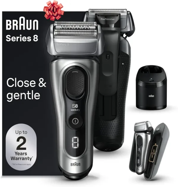 Series 8 Electric Shaver, Holiday Gifts for Men, Shaving Kit with 4+1 Shaving Elements, Precision Long Hair Trimmer, SmartCare C - Image 4