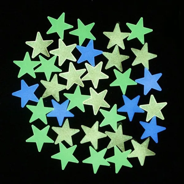 100Pcs/Set Stars Luminous Wall Stickers Glow In The Dark For Kids Baby Room Decoration Decals Colorful Star Home DIY Decor Mural - Image 8