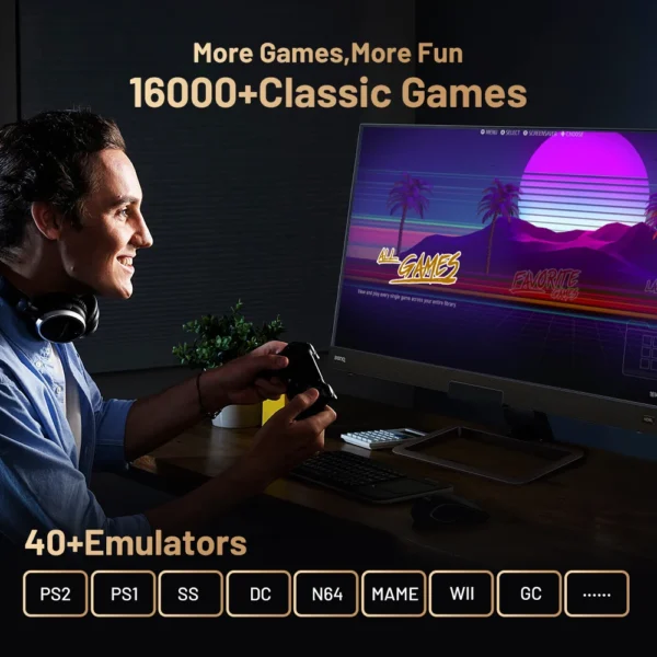 Kinhank Super Console X5 PRO Retro Video Game Console RK3588 8GDDR4 with 4T HDD 16000+ Games Plug and Play for PS2/PS1/SS/DC/N64 - Image 4