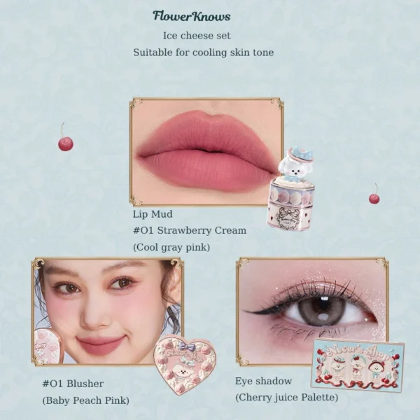 Flower Knows Never's Shop Collection All In Make Up Sets Cosmetics Full Set Lip Mud Blusher Eye Shadow Makeup Kit Professional - Image 5