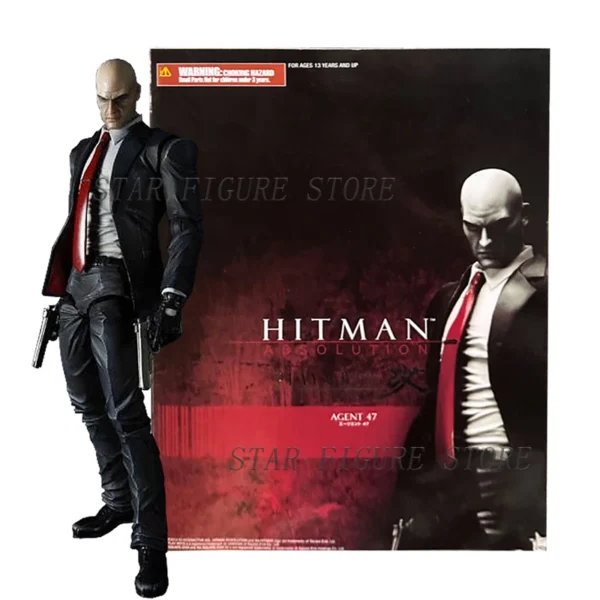 Play Arts Hitman Codename 47 Action Figure PA Agent 47 Figurine PVC Model Doll 23cm Joints Movable Classic Collection Toys Gifts - Image 3