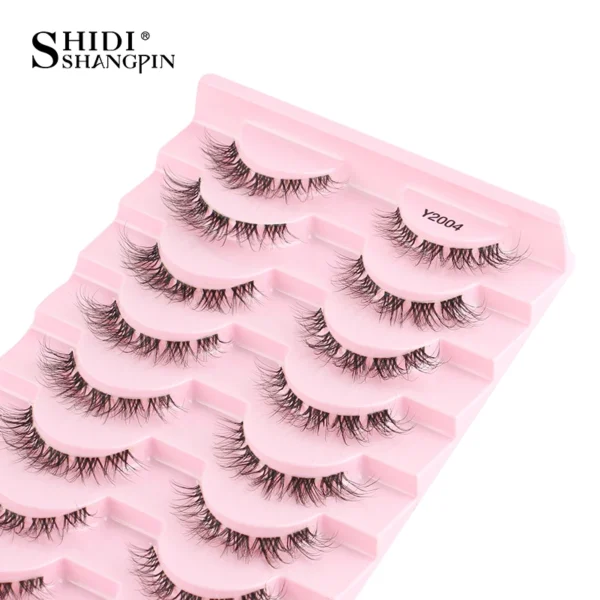 SHIDISHANGPIN 5/10Pairs False Lashes Cat Eye Eyelashes Eyelash Extension 3D Mink Half Lashes Natural Makeup faux Cils maquiagem - Image 27