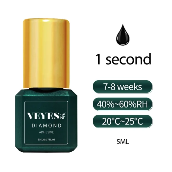 Veyes Inc 5ml Eyelash Extensions Glue Veyelash 0.5 Second Fast Drying Strong Lash Adhesive 7 Weeks Retention Volume Makeup Tools - Image 6