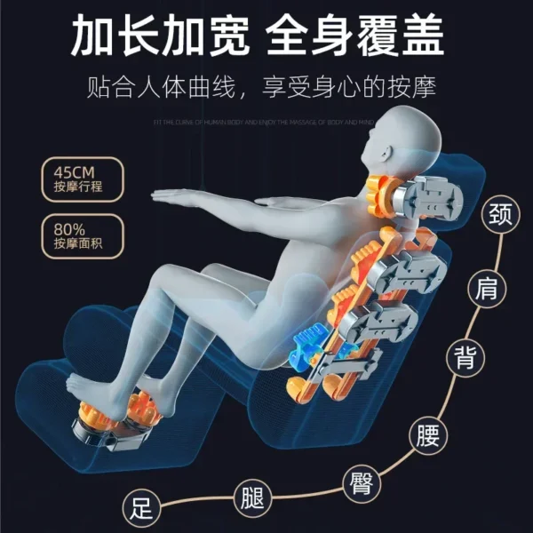 Full Body Multifunctional Neck Waist Back Leg Massage Cushion Kneading Massage Chair - Image 2