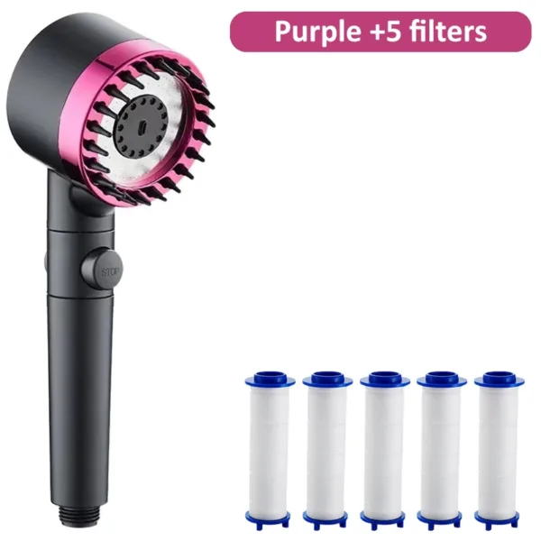 High Pressure Shower Head 4 Modes Adjustable Showerhead With Massage Brush Filters Water Saving Shower Bathroom Accessories - Image 10