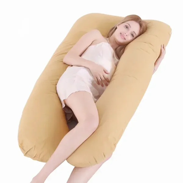 U-shaped Pregnancy Pillow Pure Cotton Lumbar Support Backrest Pillow Cushion for Pregnant Women Multi-function Full Body Pillow